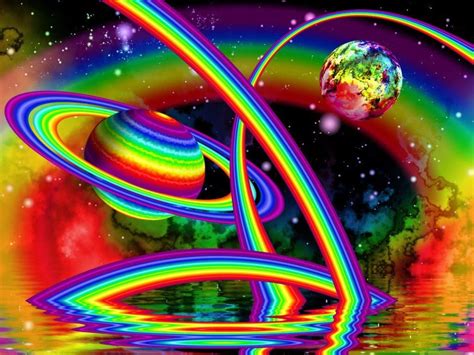 Rainbow Cosmic Space Rainbow Bright Rainbow Art Over The Rainbow