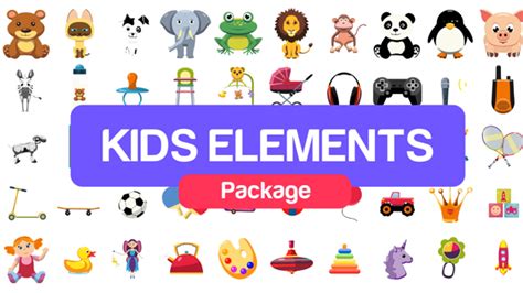 10 free editable intro templates after effects no. Videohive Kids Elements Package 21108015 - Free After ...