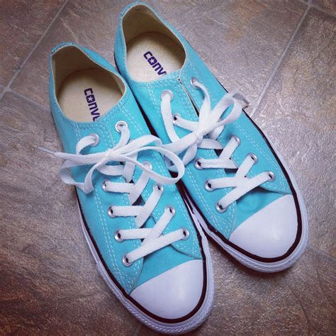 Light Blue Converse Got These Yesterday Love Them