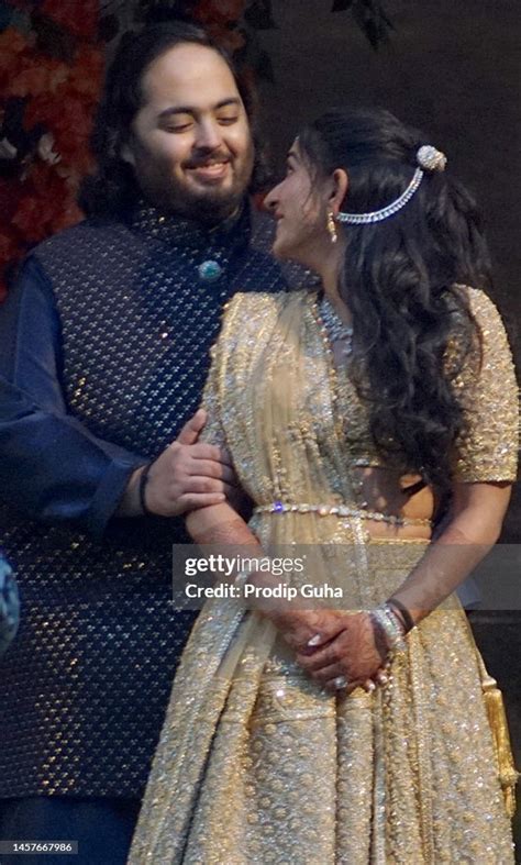 Anant Ambani And Radhika Merchant Celebrate Their Engagement Ceremony