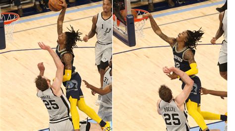 Ja Morant Posterized Dunk On Jakob Poeltl Poster Poster