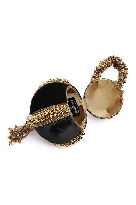 Mae Cassidy Babi Bracelet Clutch Bag Cocktail Black Gold