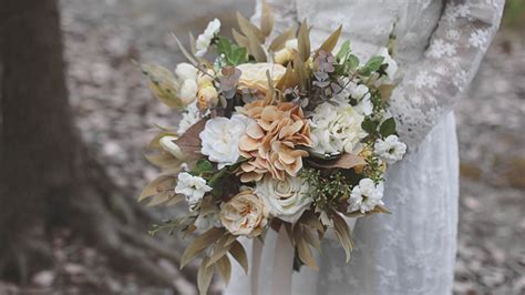 Taupe Tan And Ivory Bridal Bouquet For Classic Autumn Etsy