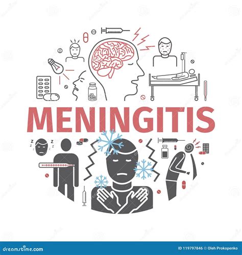 Meningitis Banner Web Infographic Vector Illustration Stock Vector Illustration Of