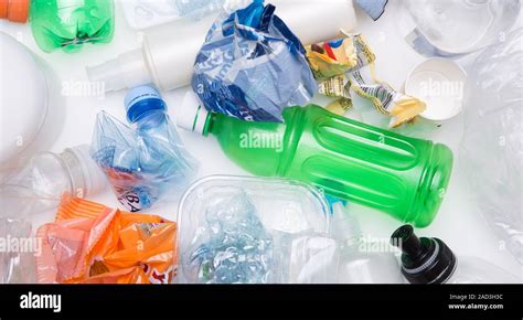 Crumpled Plastic Bottle For Recycling Stock Photo Alamy