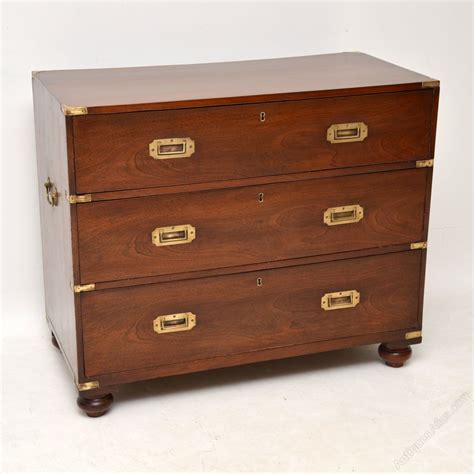 Antique Mahogany Military Campaign Chest Of Drawer Antiques Atlas