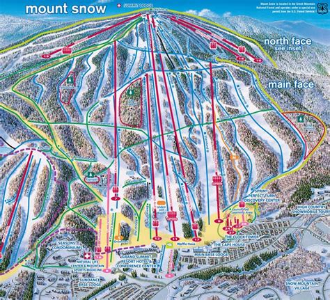 Mount Snow Trail Map Mount Snow Ski Map Mount Snow Snowboard Map
