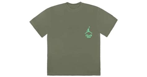 Travis Scott Jordan Cactus Jack Highest Olive T Shirt In Green Lyst