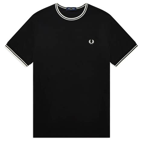 Fred Perry Twin Tipped T Shirt Black At Dandy Fellow