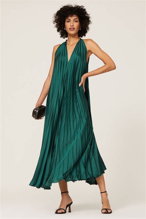 Pleated Halter Dress By Tome Collective Rent The Runway