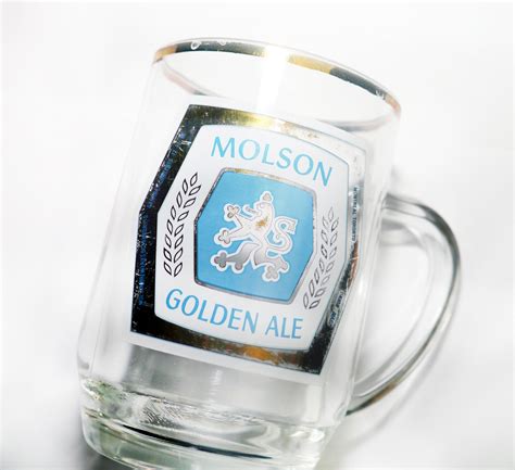 Molson Golden Ale Canadian Beer Glass Tankard Stein Pint Glass