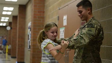 Soldier Surprises Sister In Battle Ground School Youtube