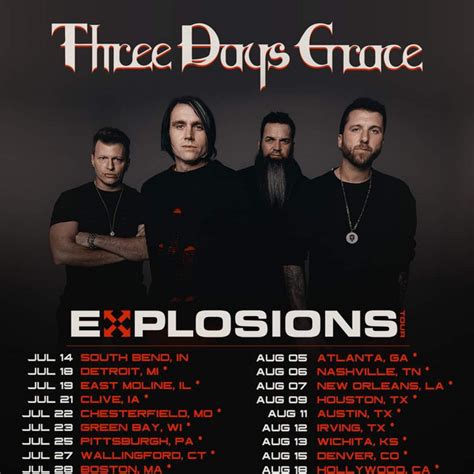 Three Days Grace Setlist Explosions Tour Playlist By Psychotic P Spotify