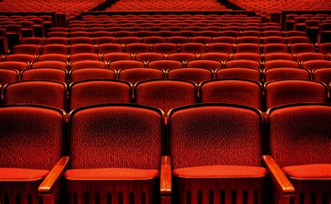Red Theater Seats Red Corduroy Cinema Chairs Architecture Japan