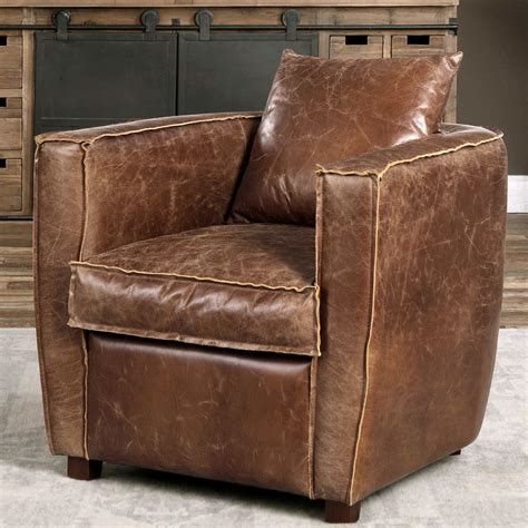 Please inquire for upholstery options. Carter Distressed Vintage Leather Barrel Chair | Barrel ...
