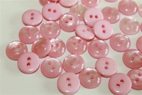 Baby Pink Color Round 2 Hole Buttons 20 Shiny Cute Baby Etsy Ireland