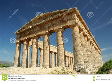 Itinerary starts from the temple going down the valley's door following the related fortifications. The Doric Temple Of Segesta Stock Image - Image of temple ...