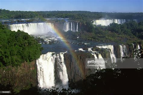 Rainbow Over Iguazu Falls Argentina High Res Stock Photo Getty Images
