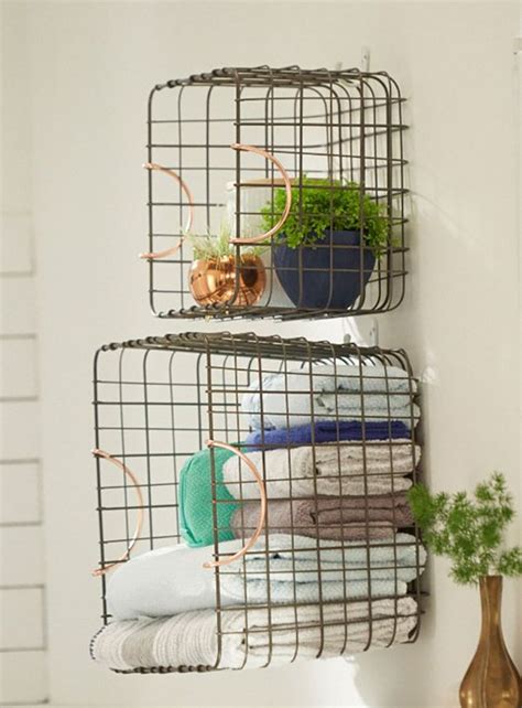 60+ creative ways to organize your bathroom. Target Chapter 9: Bohemian Bathroom | Vintage wire baskets ...