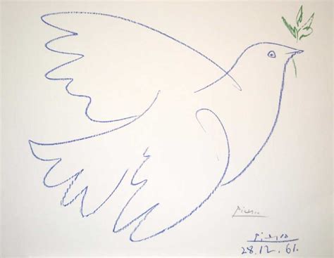 Pablo Picassodove Of Peacesigned Lithograph