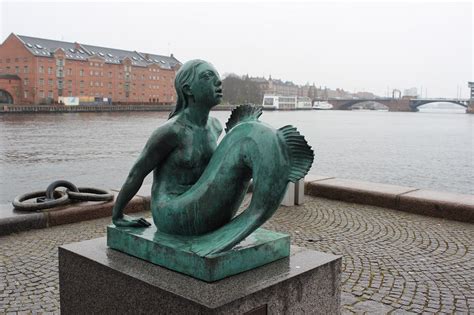 The Black Diamond Mermaid Statue In Copenhagen Mermaids Of Earth