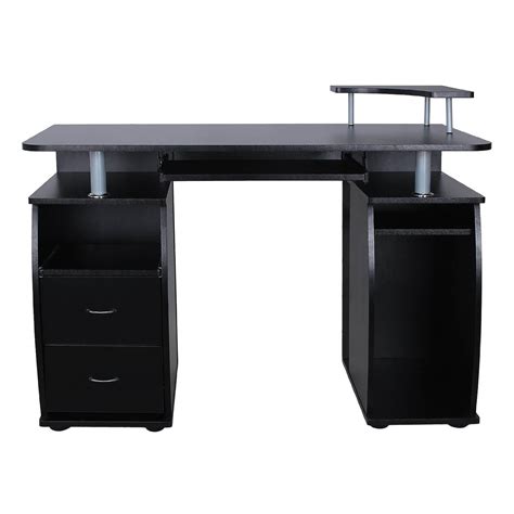 Fsc eckschreibtisch „fabri, weiß schwarz, 181x78x67 cm weiß/ schwarz holzwerkstoff bei hellweg kaufen top produkte testsieger service 97,90 € 97,90 € filtern nach preis. PC Schreibtisch SCHWARZ lI Il Top Angebote bis -40% Klick!