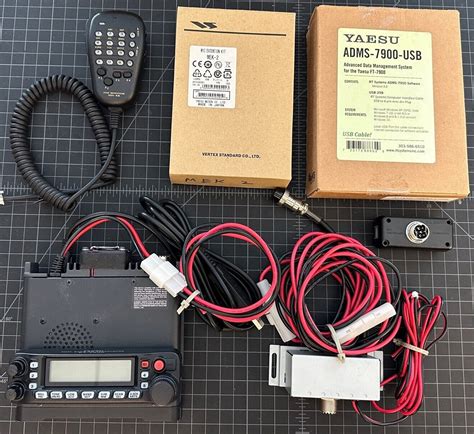 Yaesu Ft 7900r Dual Band Transceiver Mobile Radio 50w Prog Cable And Mic Extension Ebay