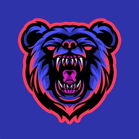 Premium Vector Bear Mascot Esports Logo