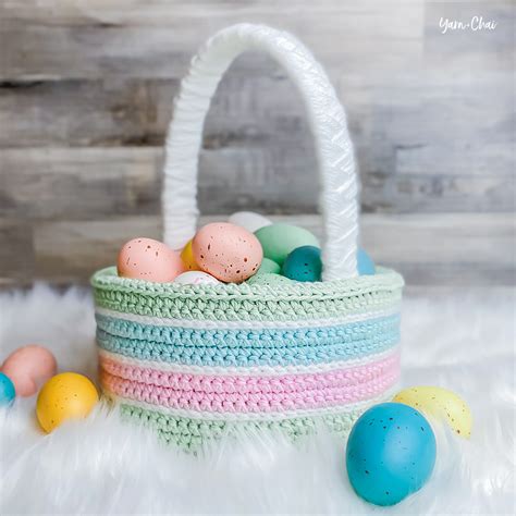 Classic Easter Basket Crochet Pattern Free Easter Basket Pattern By Rebecca Langford Yarn Chai