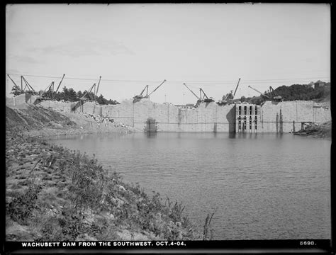 Wachusett Dam From The Southeast Clinton Mass Oct 4 1904