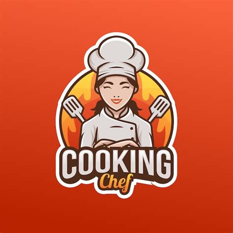 Premium Vector Beautiful Pretty Chef Woman Female Mom Logo Mascot Kitchen Logo