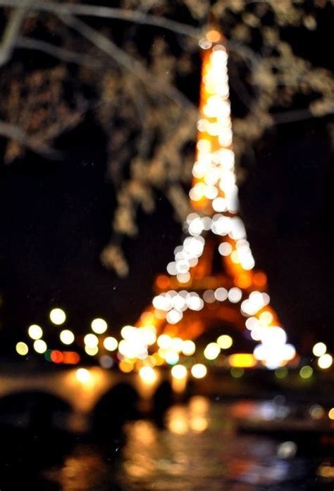 Eiffel Paris By Night Blurry Lights Eiffel Tower Photography