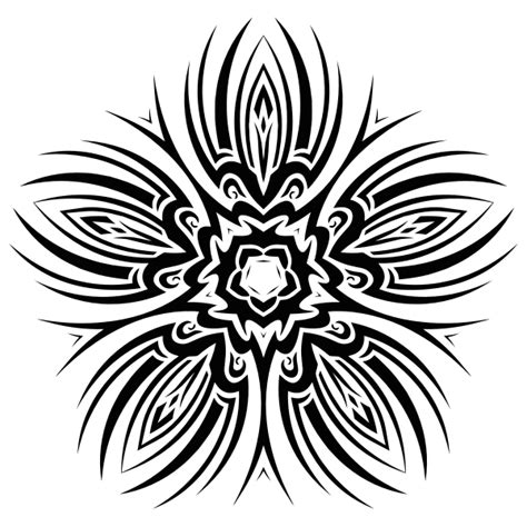 Tribal Flower 5 Free Svg