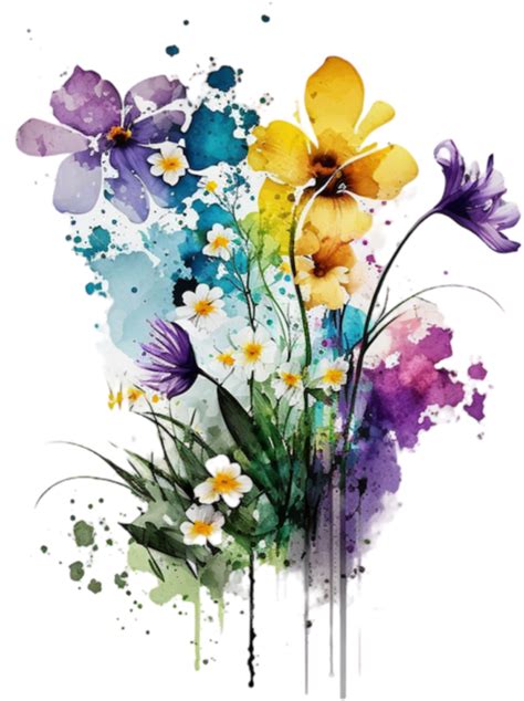 Spring Flower Watercolor 23450458 Png