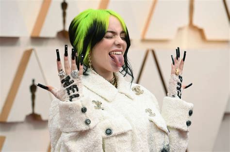 Billie Eilish Shows Green Hair Wig In Tiktok Billboard