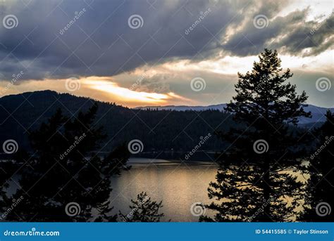 Sunset In North Idaho Stock Image Image Of Idaho Spring 54415585