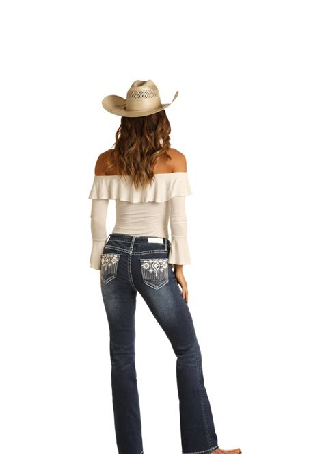 Ladies Rock N Roll Cowgirl Vintage Dark Jeans Western World Saddlery Saddleworld Caboolture Qld