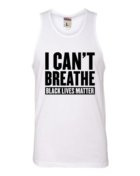 Adult I Cant Breathe Black Lives Matter Sleeveless Tank Top Cotton T