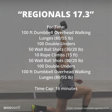 Regionals 173 Workout 2017 Crossfit Games Regionals Wod Wodwell