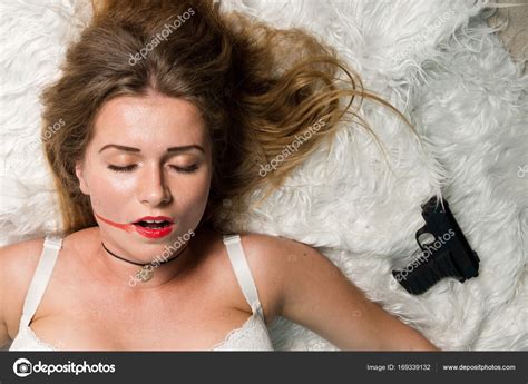 Lifeless Woman Lying On The Floor Stock Photo By Demian