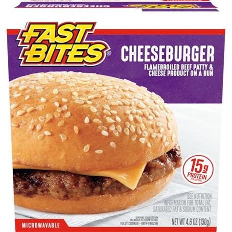 Fast Bites Cheeseburger With Bun 46 Ounce 30 Per Case