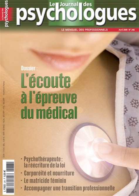 Revue Le Journal Des Psychologues 2009 3 Cairn Info