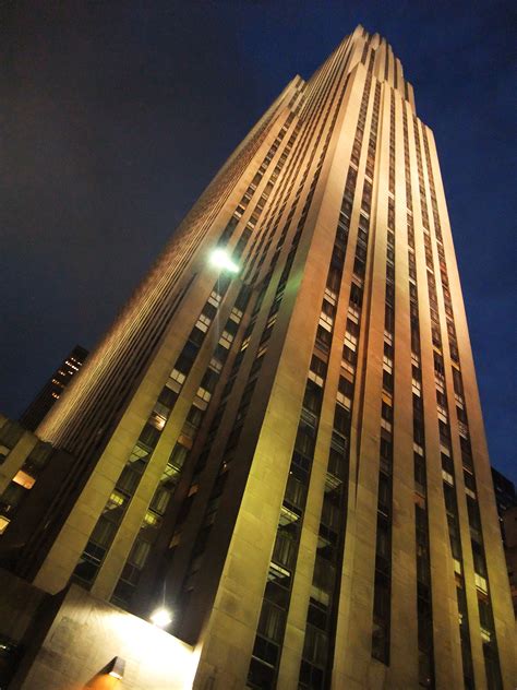 Rockefeller Center At Night New York Travel Trip