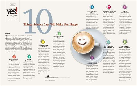 Yes Magazine 10 Things That Will Make You Happy Poster