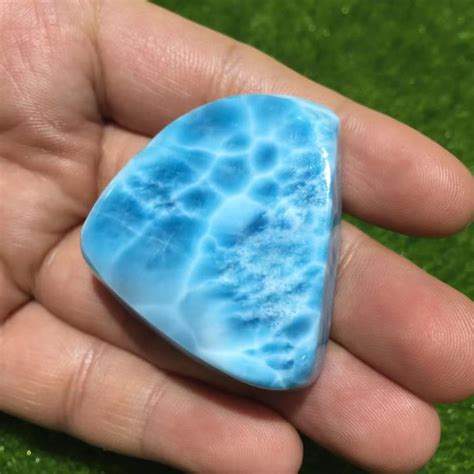 Natural Polished Larimar Slab Mineral One Of A Kind From Etsy