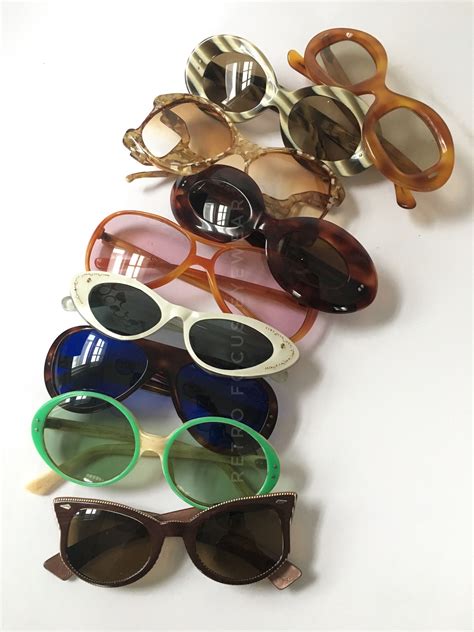 A Collection Of Vintage Sunglasses From The 1950 S 1960 S And 1970 S All Made In France