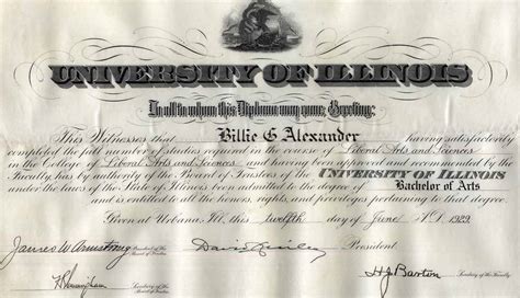 University of Illinois diploma