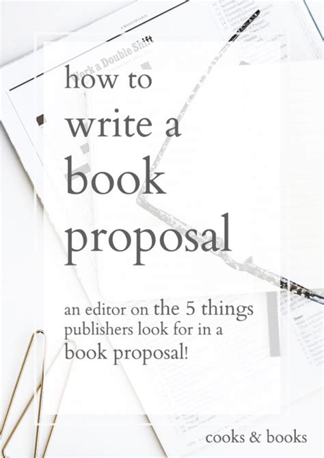 How To Write A Book Proposal The 5 Things Publishers Look For