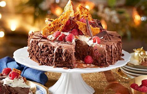Chocolate Semifreddo With Raspberries And Honeycomb Christmas Recipes Easy Australian