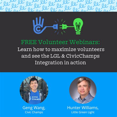 Free Webinars How To Maximize Nonprofit Volunteers Little Green Light